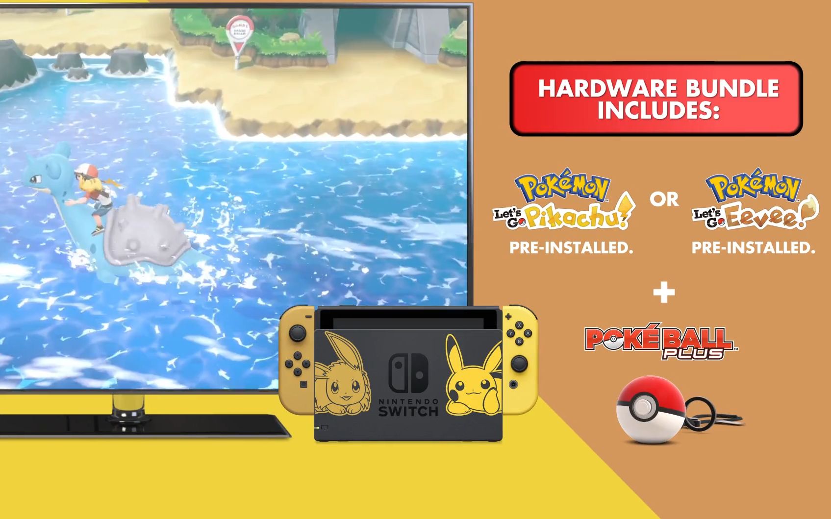 《精灵宝可梦 lets go!皮卡丘/伊布》ns限定主机公布!