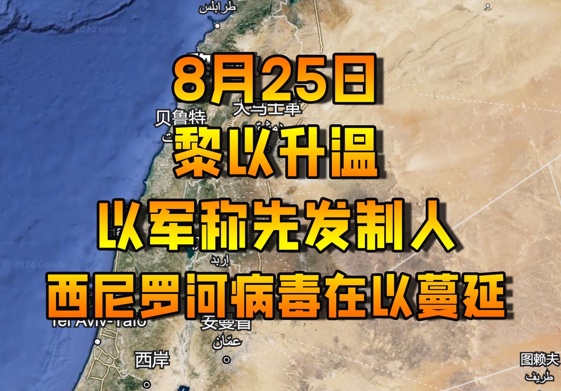 8月25日,黎以升温,以军称先发制人,西尼罗河病毒蔓延哔哩哔哩bilibili