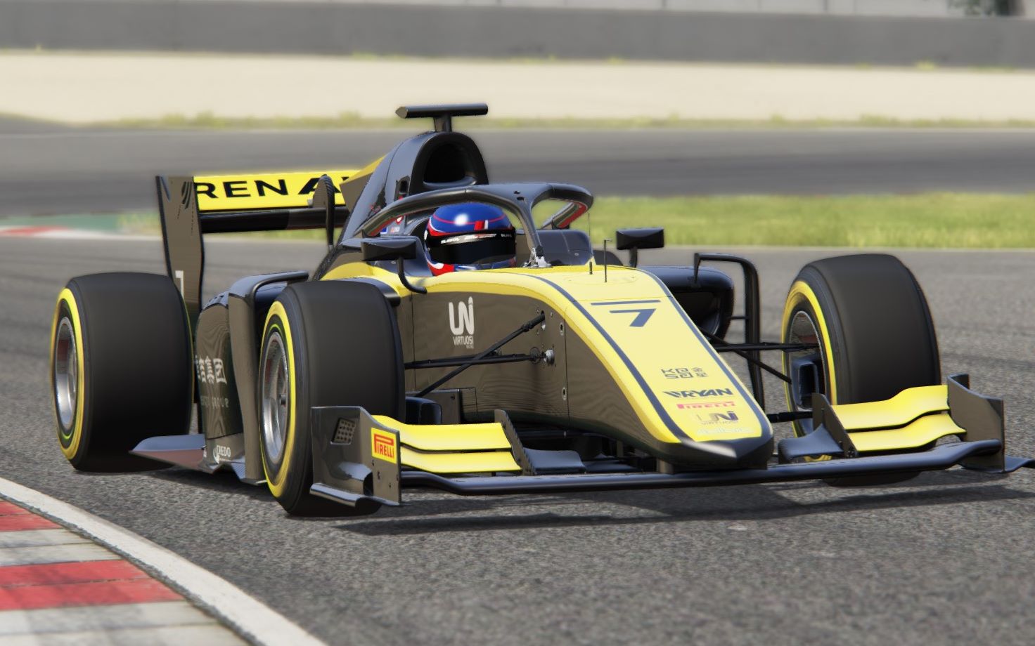 【周冠宇同款】uni-virtuosi车队f2赛车西班牙加泰罗尼亚赛道单圈1