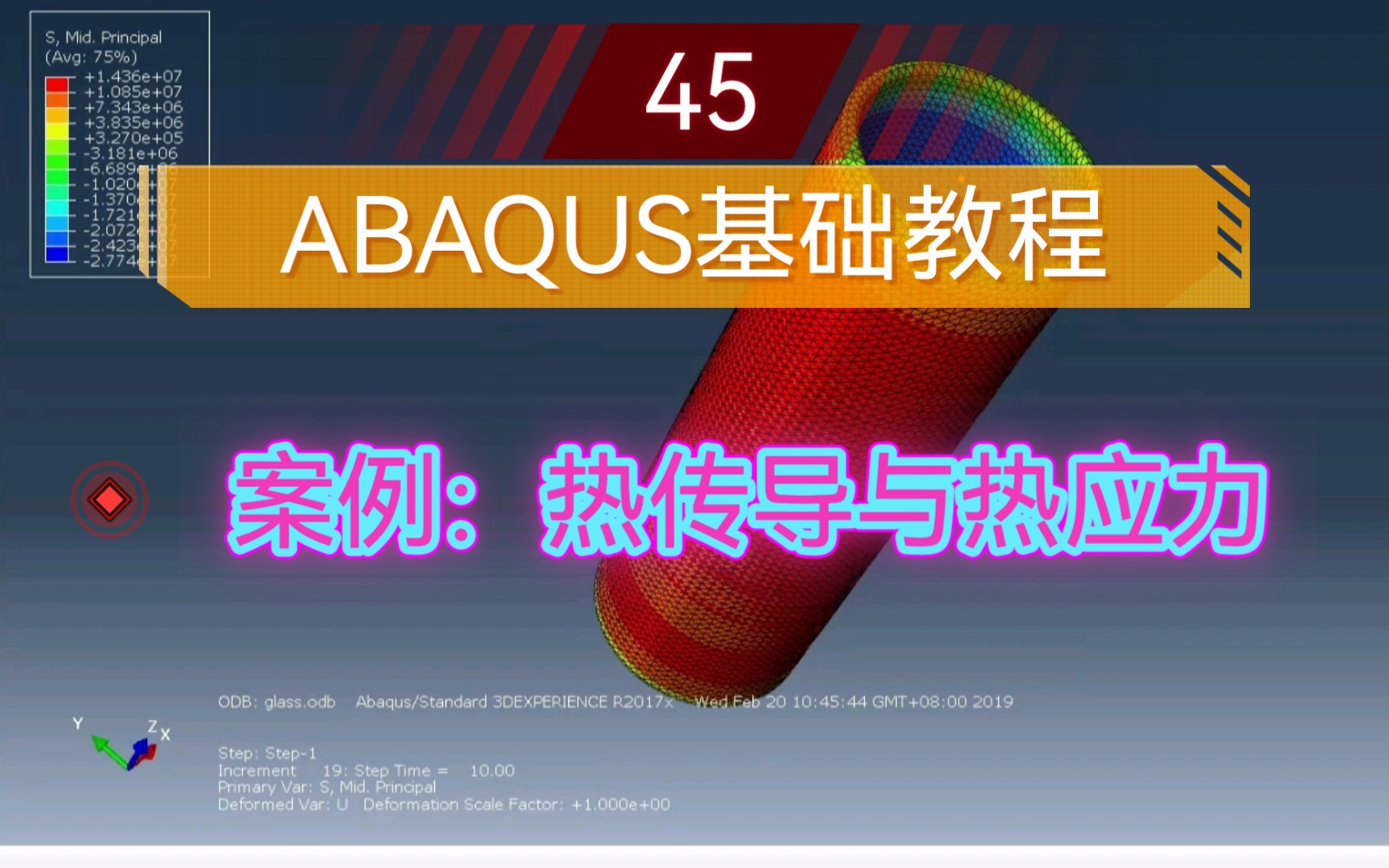 Abaqus基础教程第45讲|案例分析:热传导与热应力哔哩哔哩bilibili