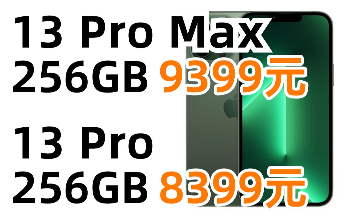 Apple iPhone 13 Pro Max 256GB 苍岭绿色 支持移动联通电信5G 双卡双待手机 9399元(2022年3月29日)哔哩哔哩bilibili