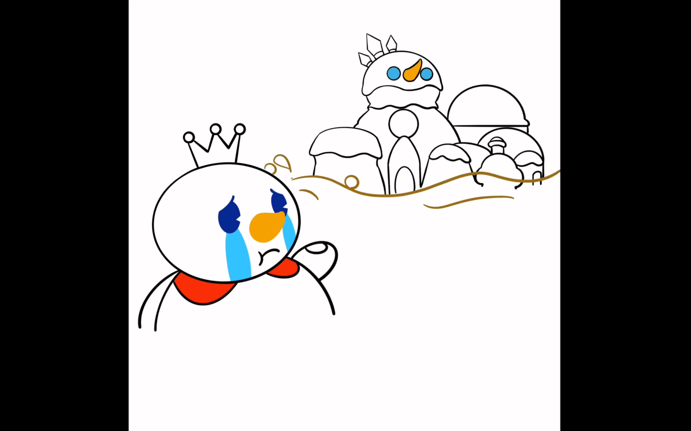 雪王自己还在水里咕噜咕噜也要帮助小伙伴