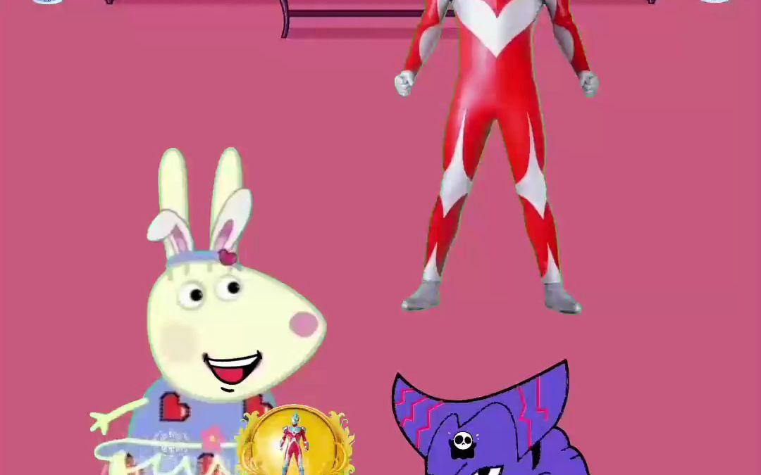 怪兽要抓小兔子奥特曼及时赶到把怪兽打跑了#动画 #动漫 #二次元