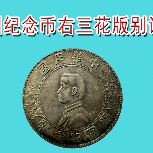 开国纪念币孙小头右三花版别讲解_哔哩哔哩_bilibili