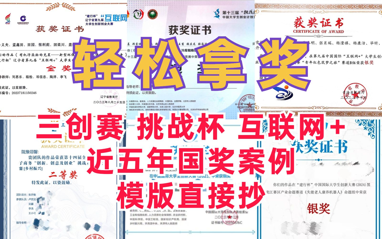 【无偿分享】2024年三创赛计划书怎么写?三创赛经验分享|大一大二小白逆袭拿省国奖的方法!小白如何快速写计划书!获奖案例模板分享,小白可以直接...