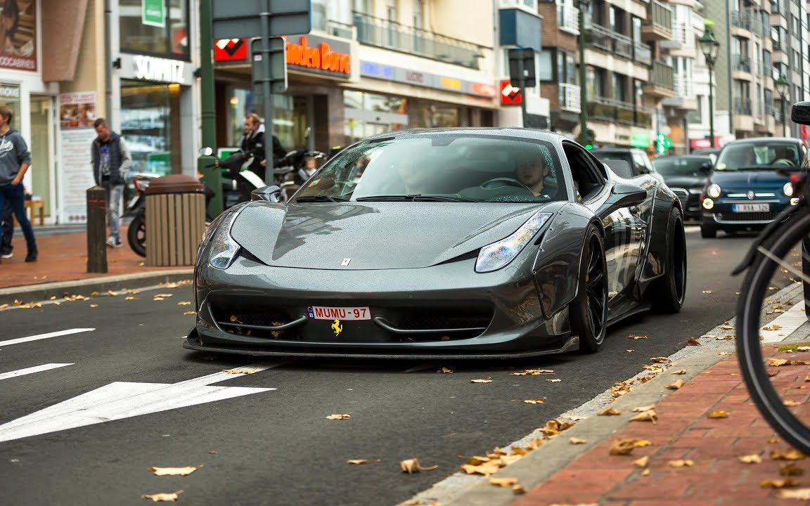 『超跑』街拍法拉利458!改装排气的声浪!