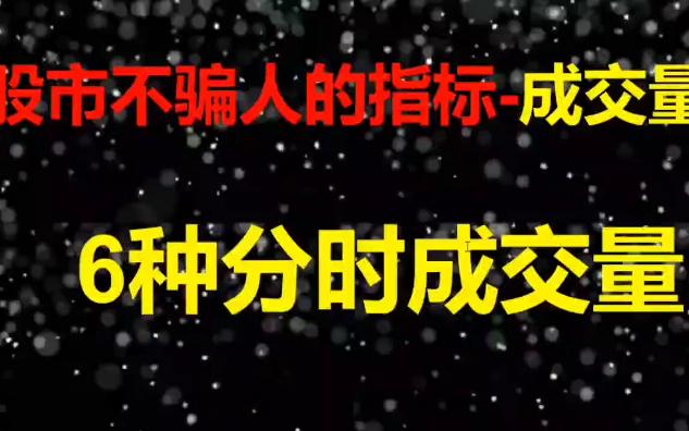 股市不骗人的指标成交量,六种分时成交量的用法.哔哩哔哩bilibili