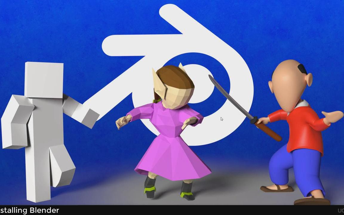 blender3d角色骨骼动画实例训练教程中英双字