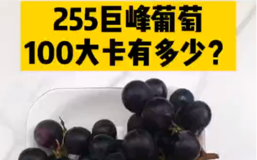 每天认识100大卡,100大卡葡萄有多少233克,葡萄热量高吗?减肥可以吃葡萄吗?100大卡水果哔哩哔哩bilibili