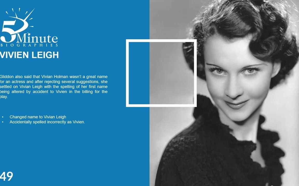 [纯正英文口语]10分钟了解费雯丽的一生 Vivien Leigh Biography哔哩哔哩bilibili