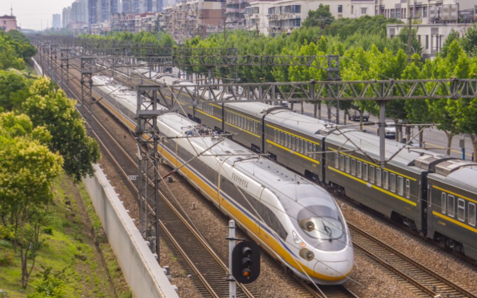 【中国铁路】[动检][名场面交汇]双机z215交汇crh380bj-0301