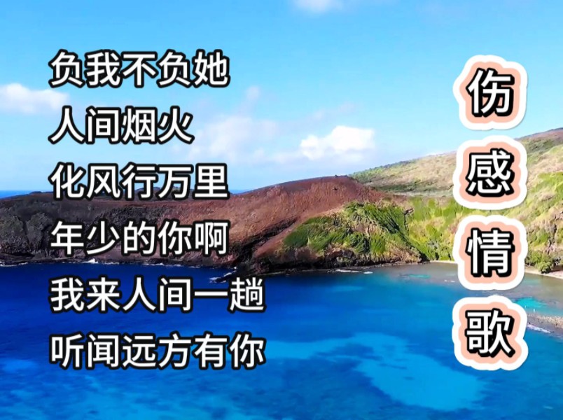 [图]伤感情歌《负我不负她》《人间烟火》《化风行万里》《年少的你啊》《我来人间一趟》《听闻远方有你》