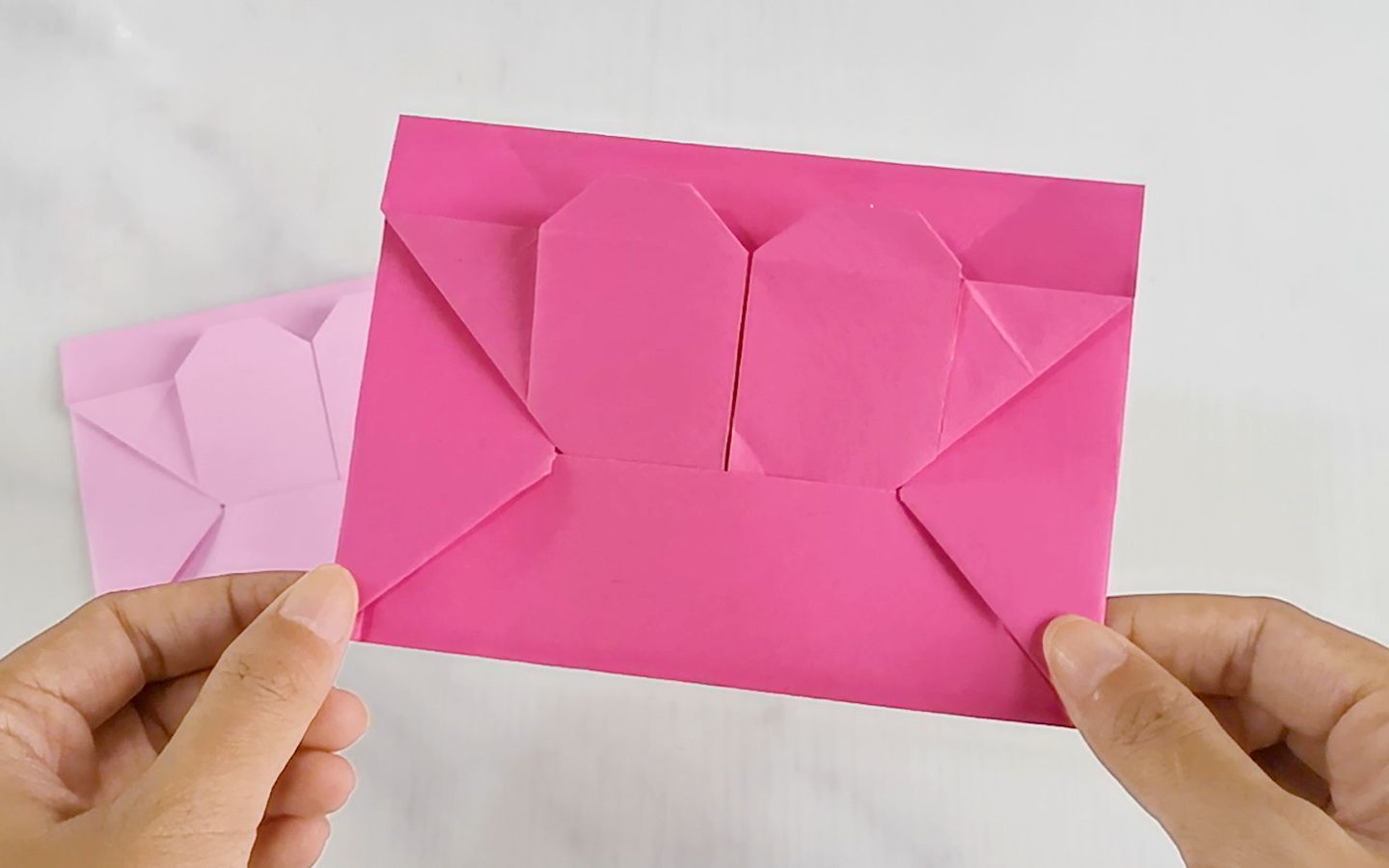 折纸心形信封教程,一招学会怎样折简单又好看的爱心信封