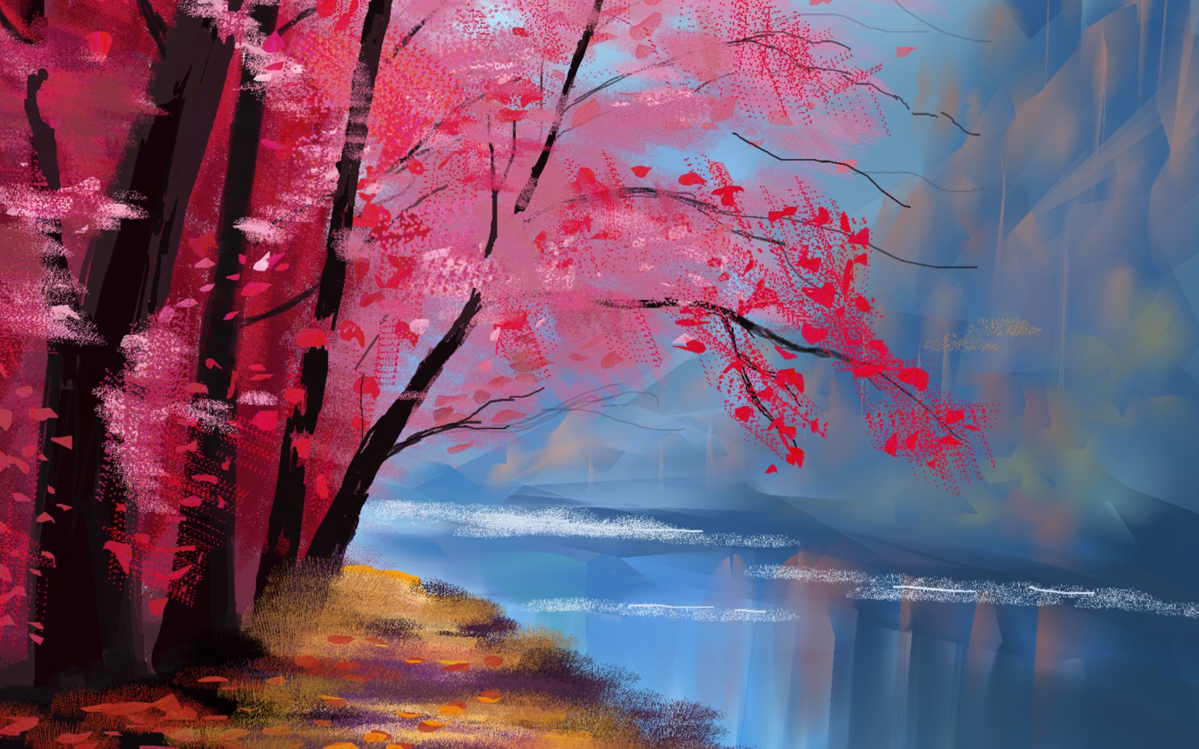 【板绘】【heavypaint】一款真正的计算机绘画软件终于出世----粉蓝色