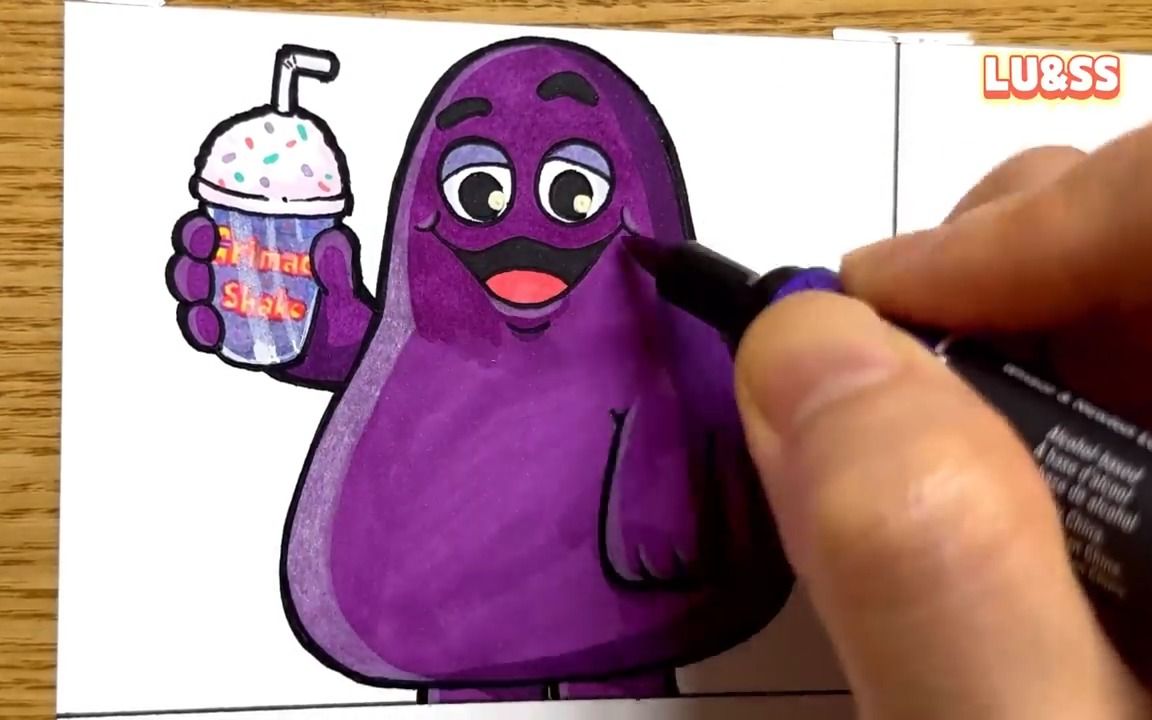 [绘画] 麦当劳所推出的游戏《Grimace's Birthday》,是让 Grimace 奶昔大哥做主角.哔哩哔哩bilibili