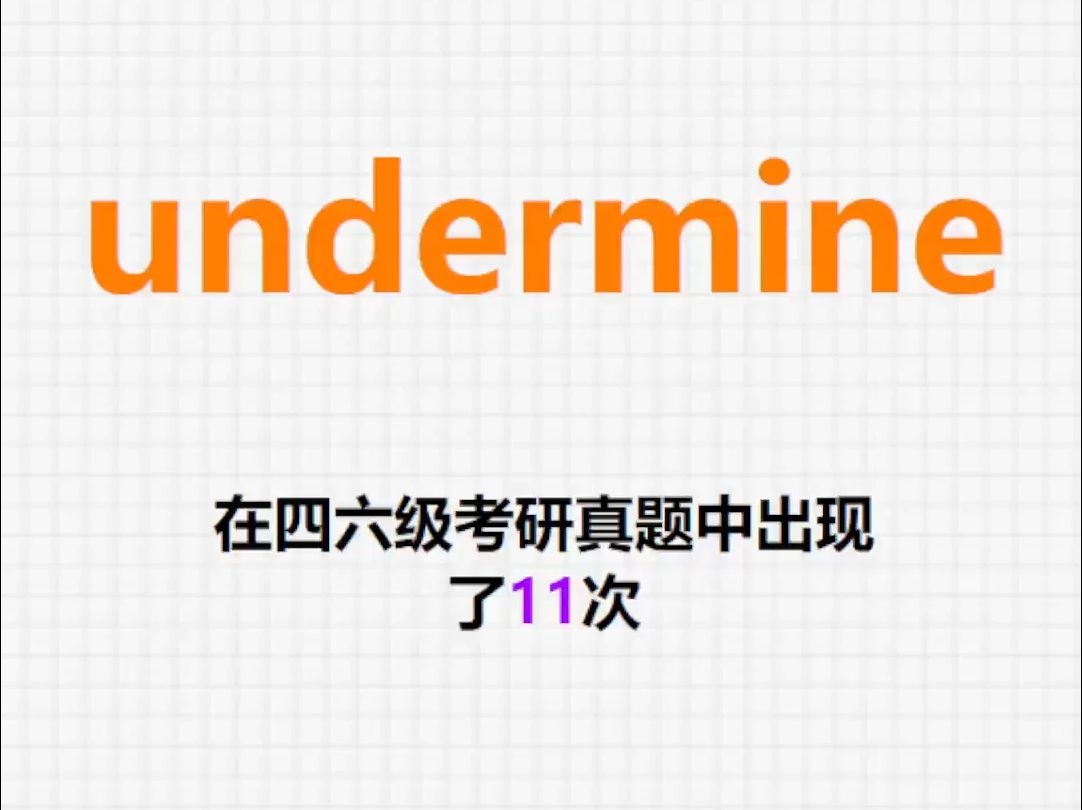 𐟔”高频单词:undermine哔哩哔哩bilibili