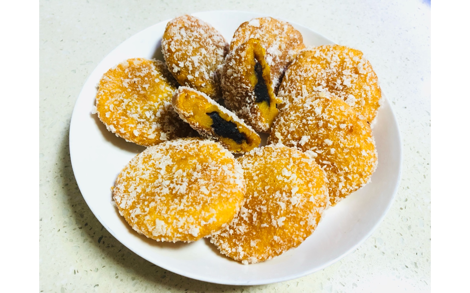雪花南瓜饼
