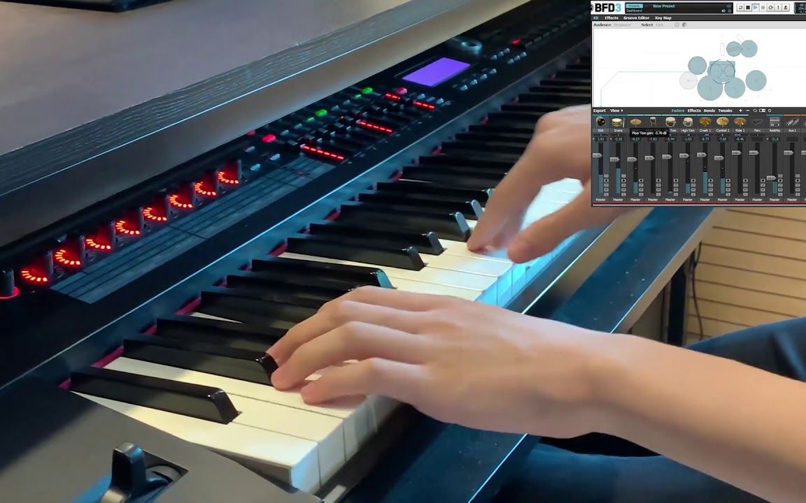 yohankim大神用键盘模拟架子鼓