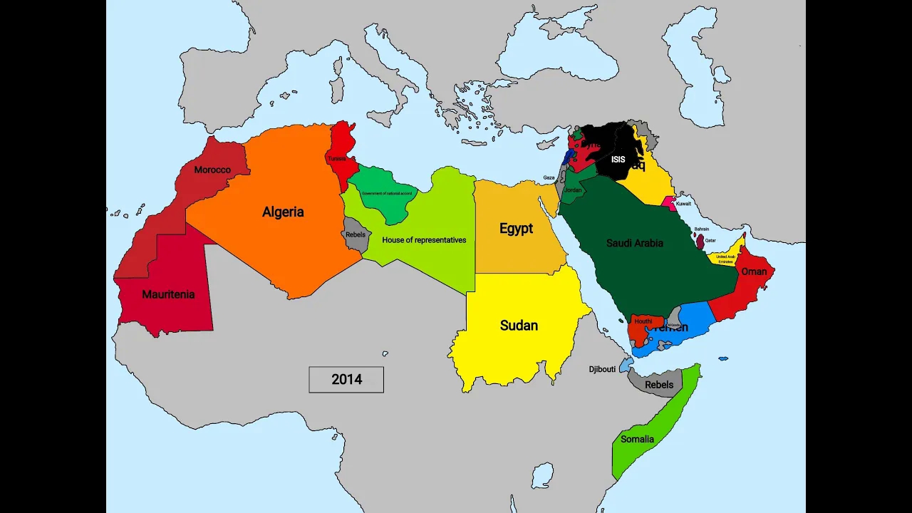 【历史地图】阿拉伯联盟成员国家的历史 | 每年哔哩哔哩bilibili