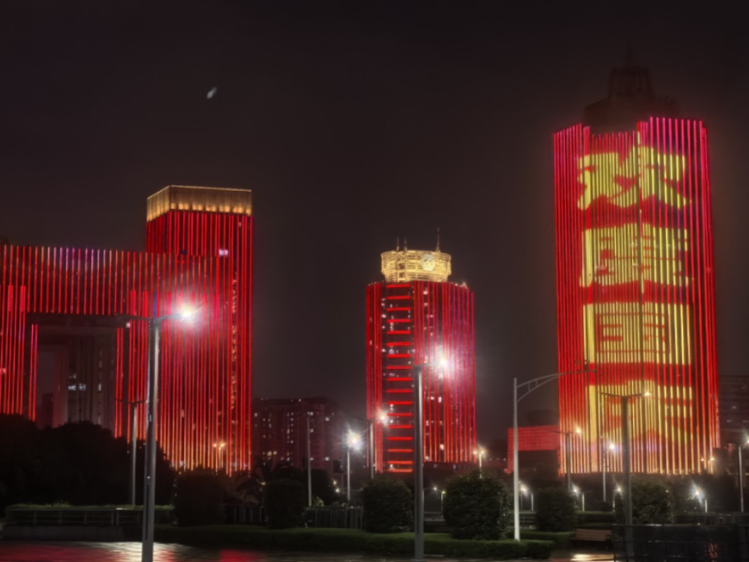 宁波奥体中心夜景图片