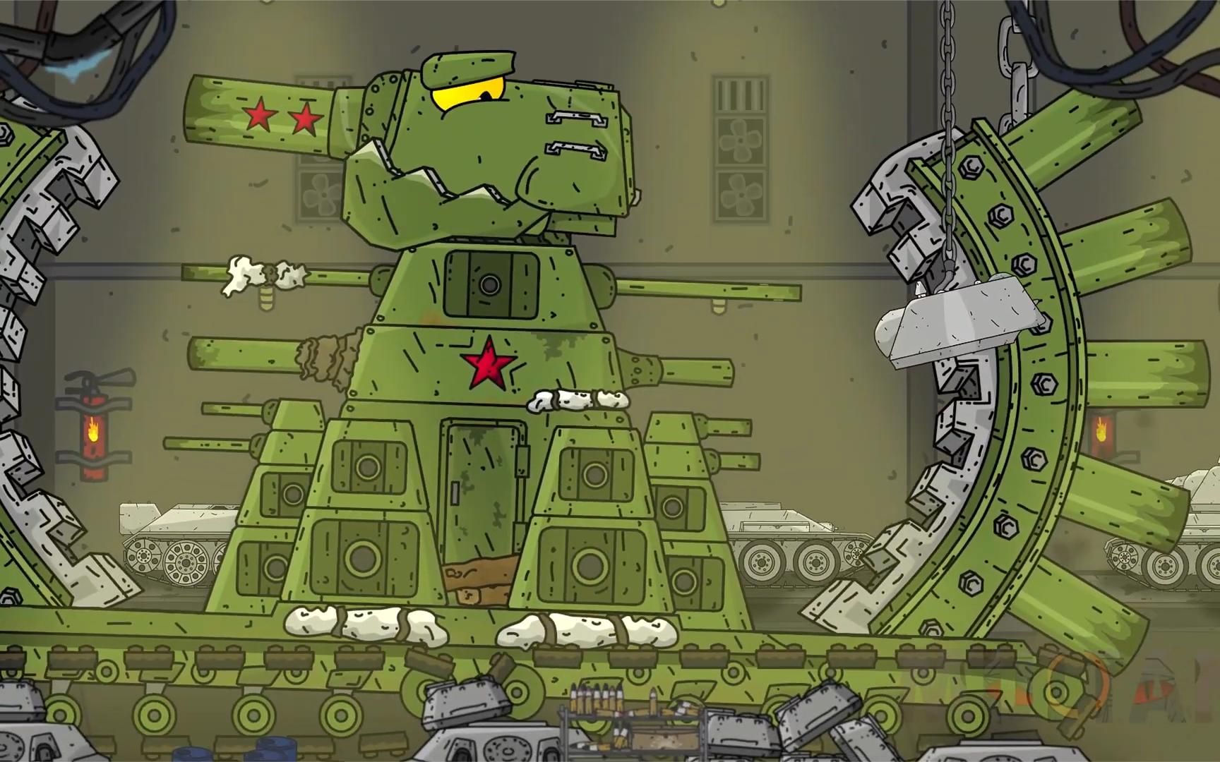 坦克世界动画:苏军给kv44装上强大战斗模块