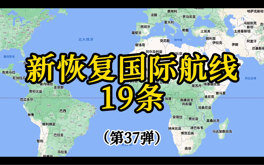 新恢复国际航线19条(第37弹)哔哩哔哩bilibili