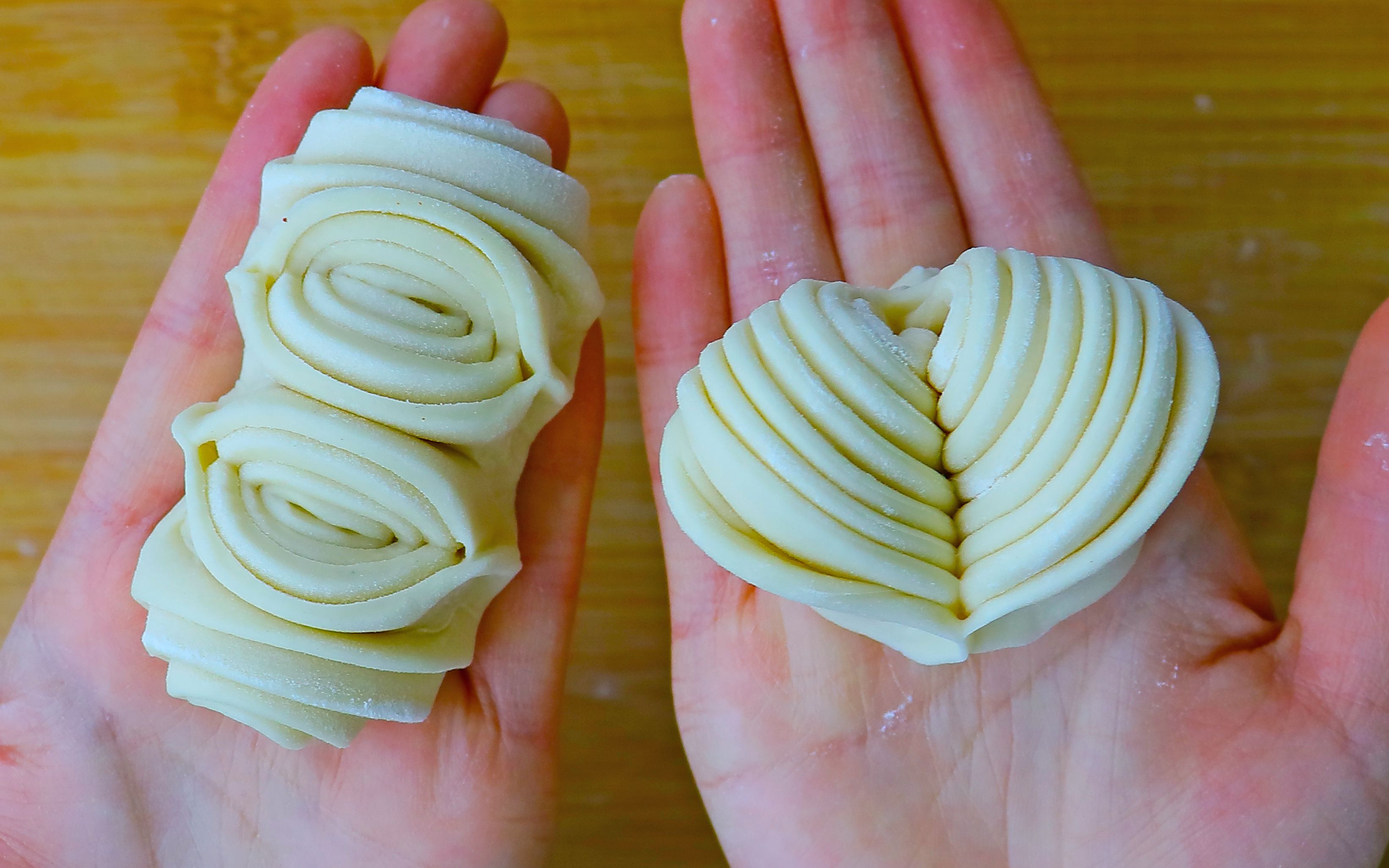 2款全新做法的花卷,层次丰富造型美,简单易学