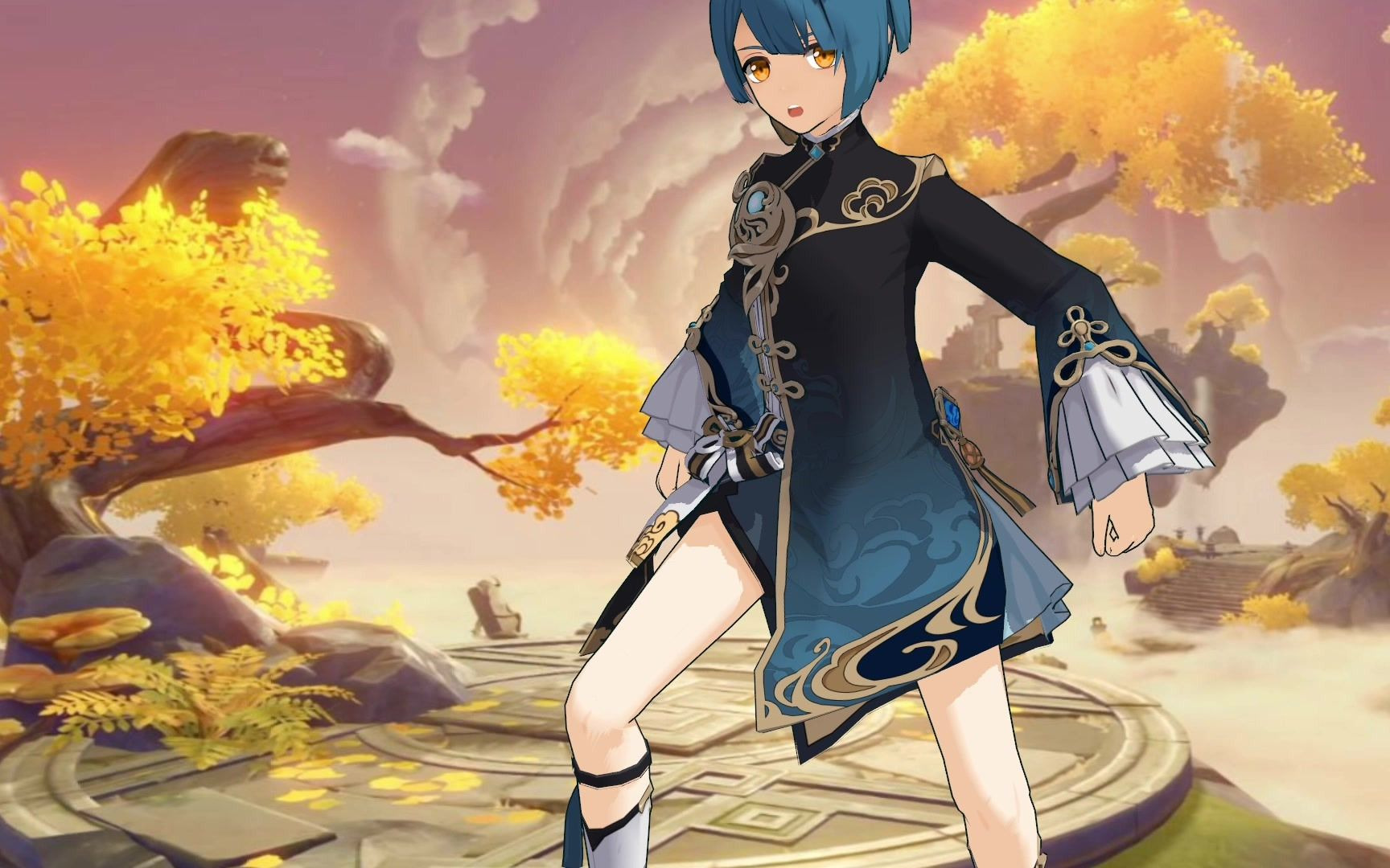 【原神mmd】行秋的女团舞(人家是男孩子啦)_哔哩哔哩_bilibili