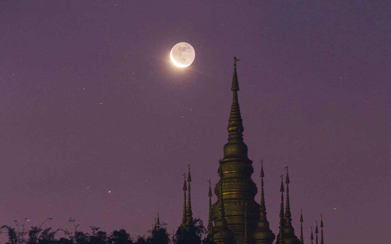 [图]月、夜、雪山与繁星