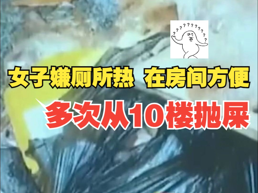 女子嫌厕所热多次在房里方便,解决完将粪便从10楼抛下,检方:极为恶心,判处拘役3个月哔哩哔哩bilibili