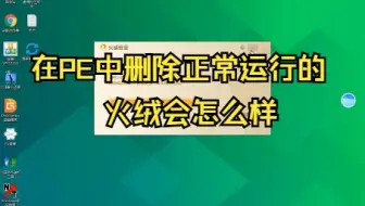 在PE中删除正常运行的火绒会怎么样