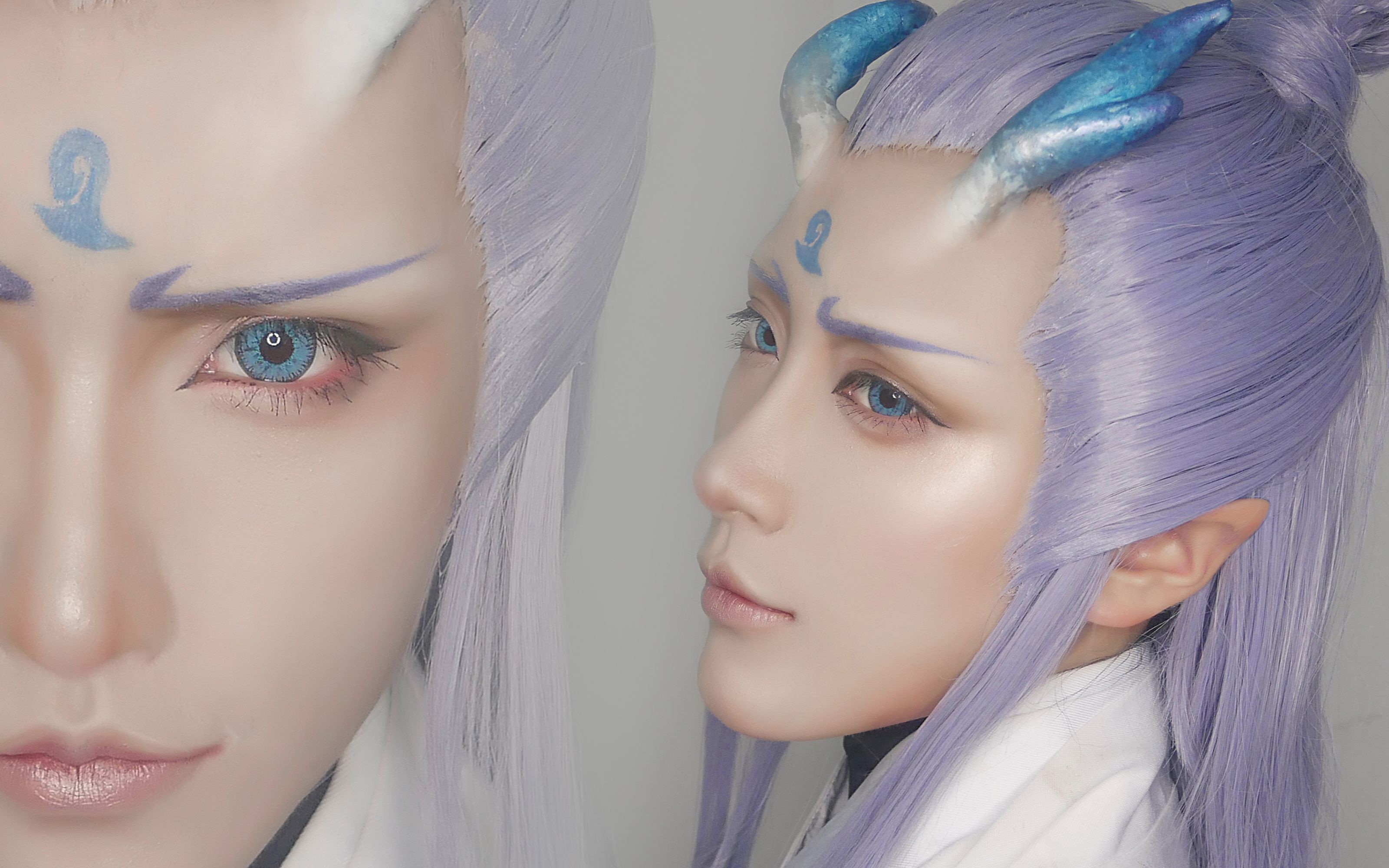 悠司哪吒之魔童降世敖丙cos仿妆初投稿