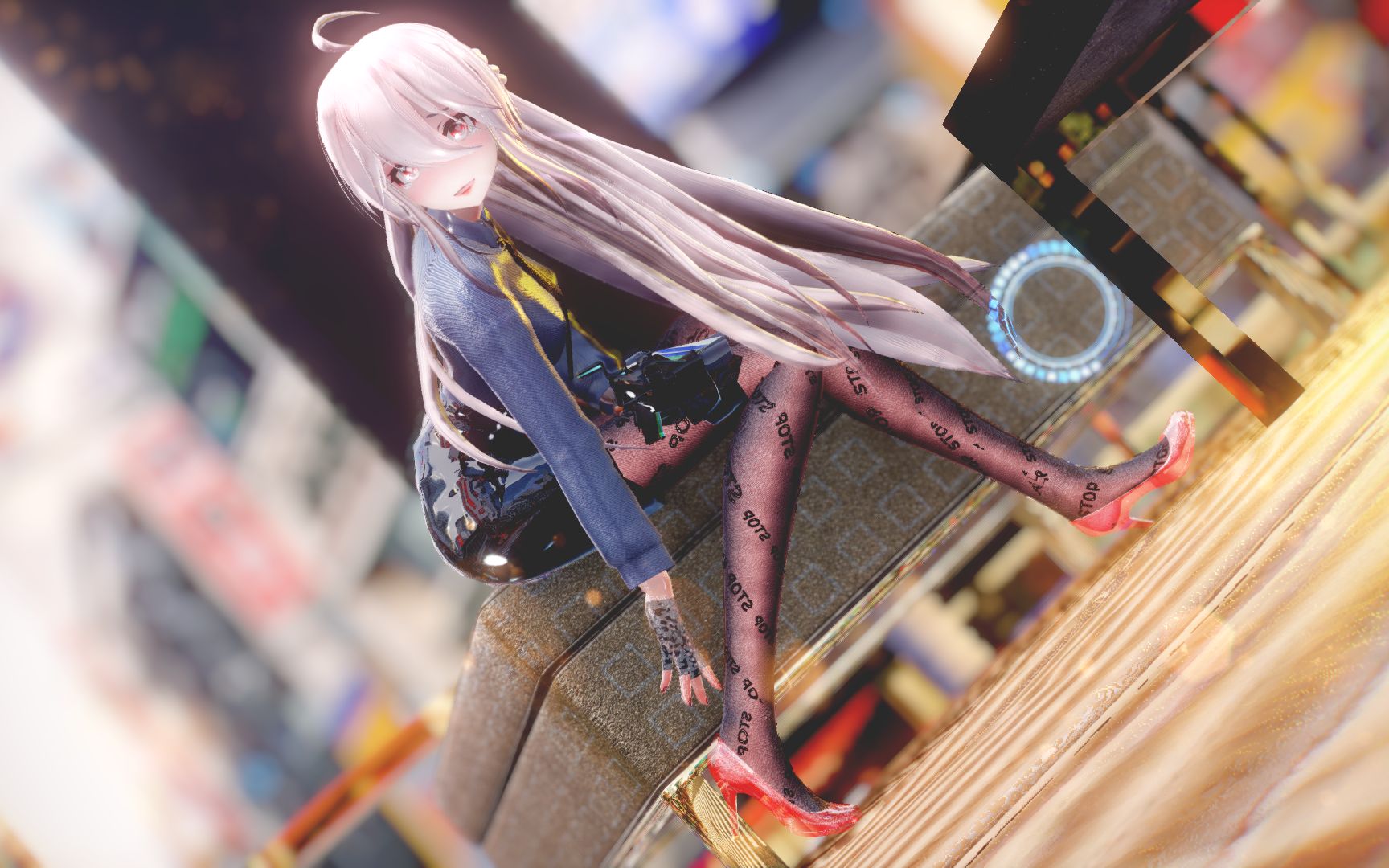 【弱音mmd/2k全面屏竖屏】73黑丝制服73小姐姐的shake it~_哔哩