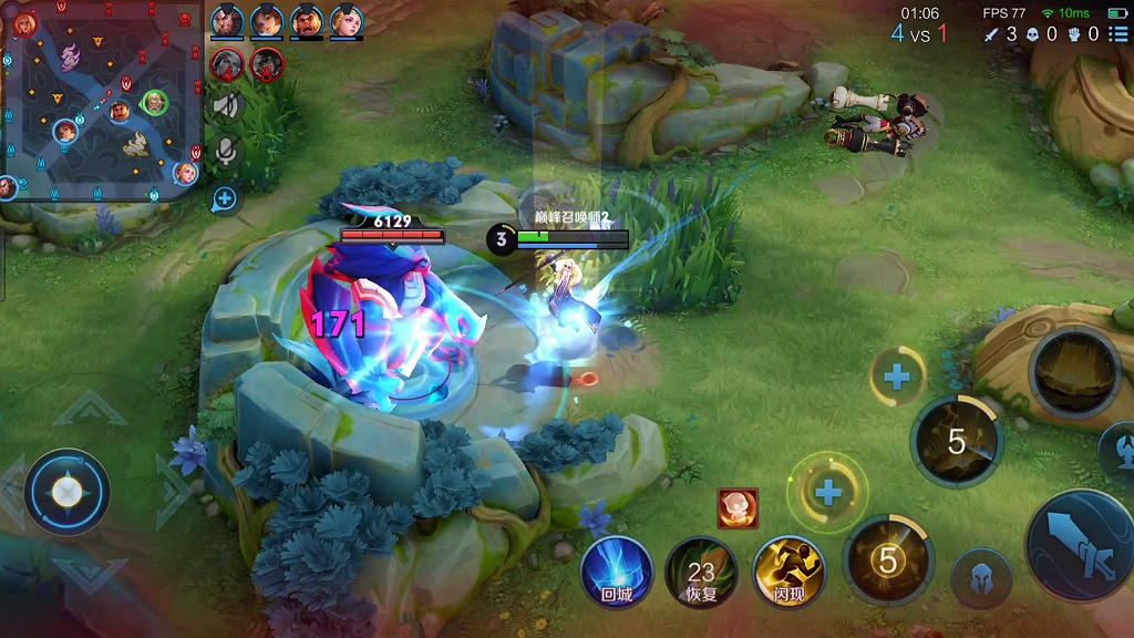 国服姜子牙发育路深入野区一路爆发第一视角