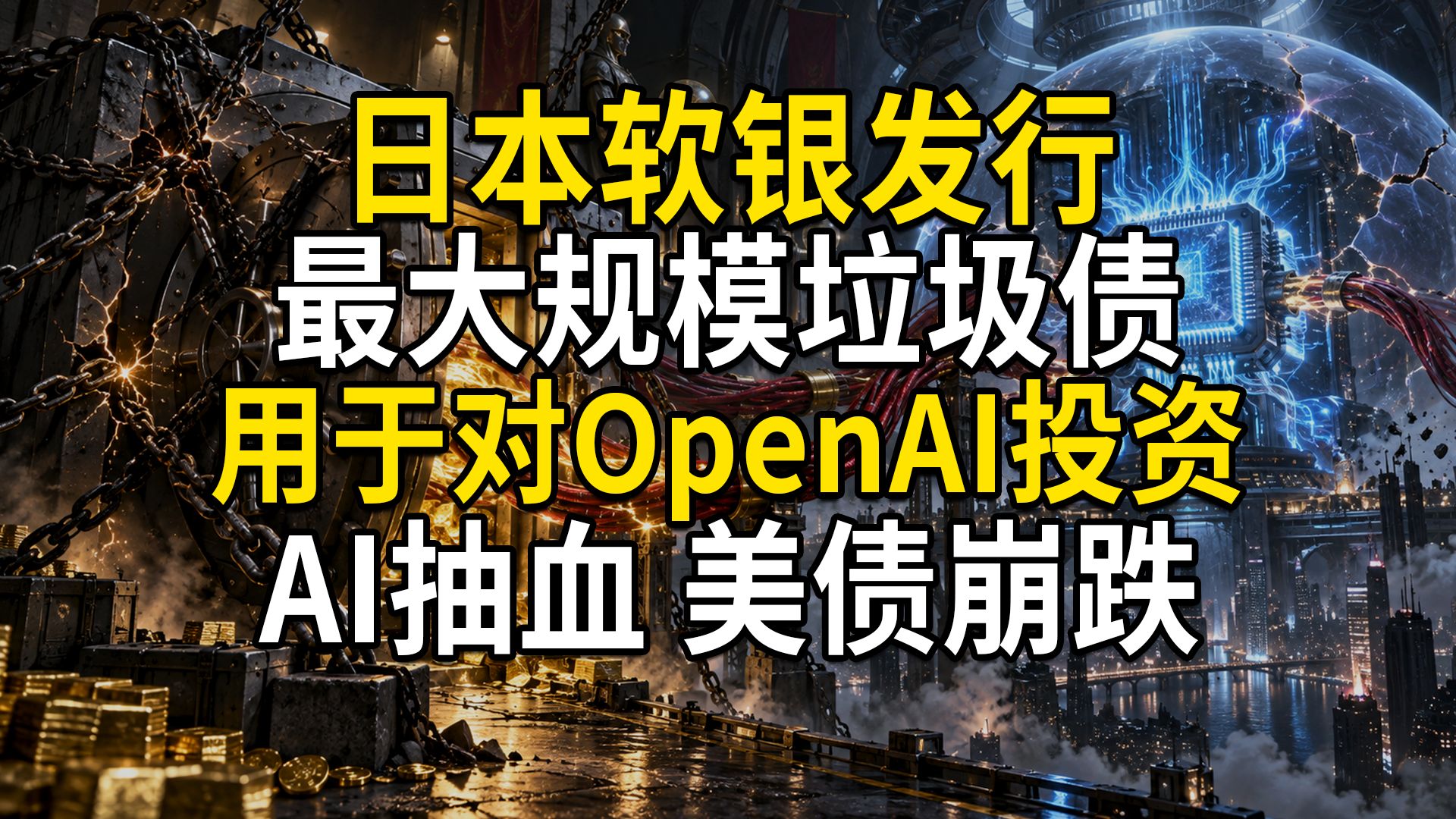 日本软银发行最大规模垃圾债，投资OpenAI，AI抽血，美债持续崩跌