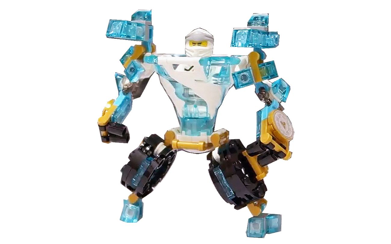 乐高moc教程幻影忍者70661套内寒冰忍者赞的旋风陀螺机甲拼搭指南