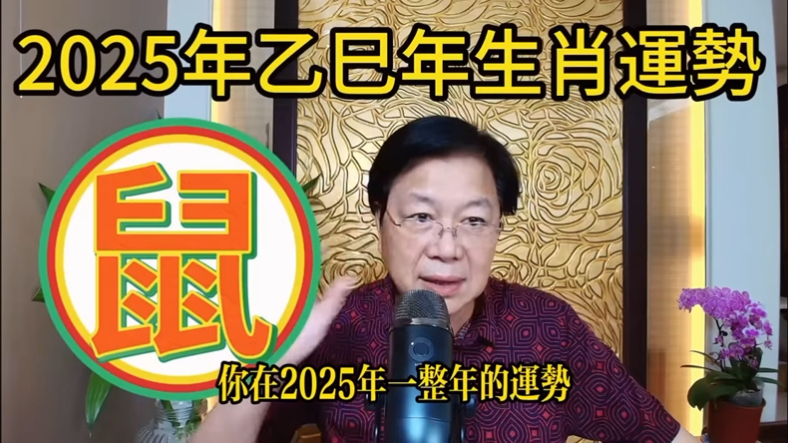 【张古柏老师】2025年乙巳年12生肖整年属鼠运势分析哔哩哔哩bilibili