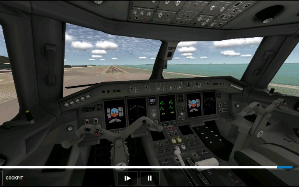 rfs日常:e190降落香港(驾驶舱)_哔哩哔哩_bilibili