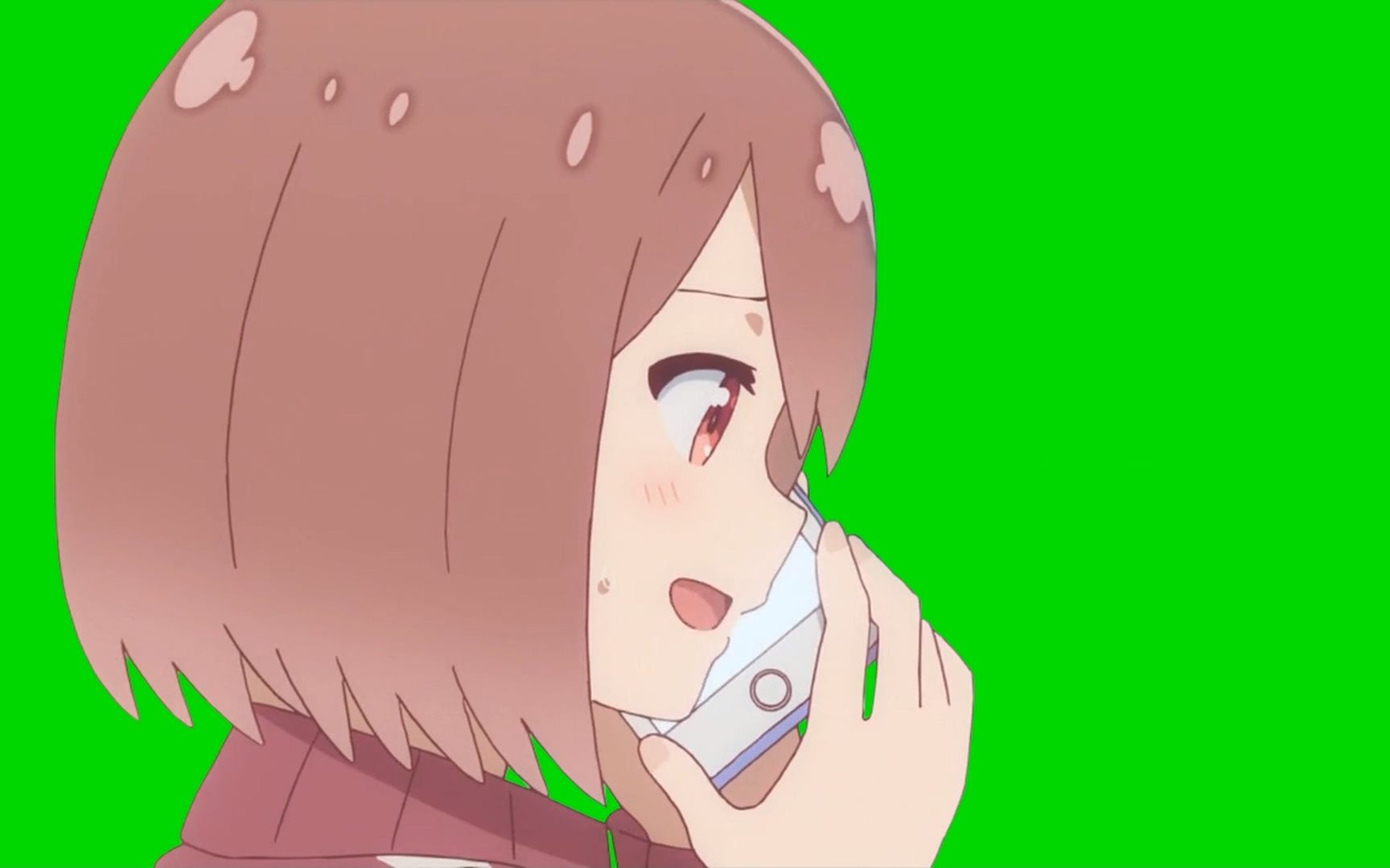 在政确背景前面打电话的星野宫gb