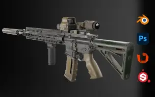 Download Video: 【HK 416】【全内构】细分流3D建模过程