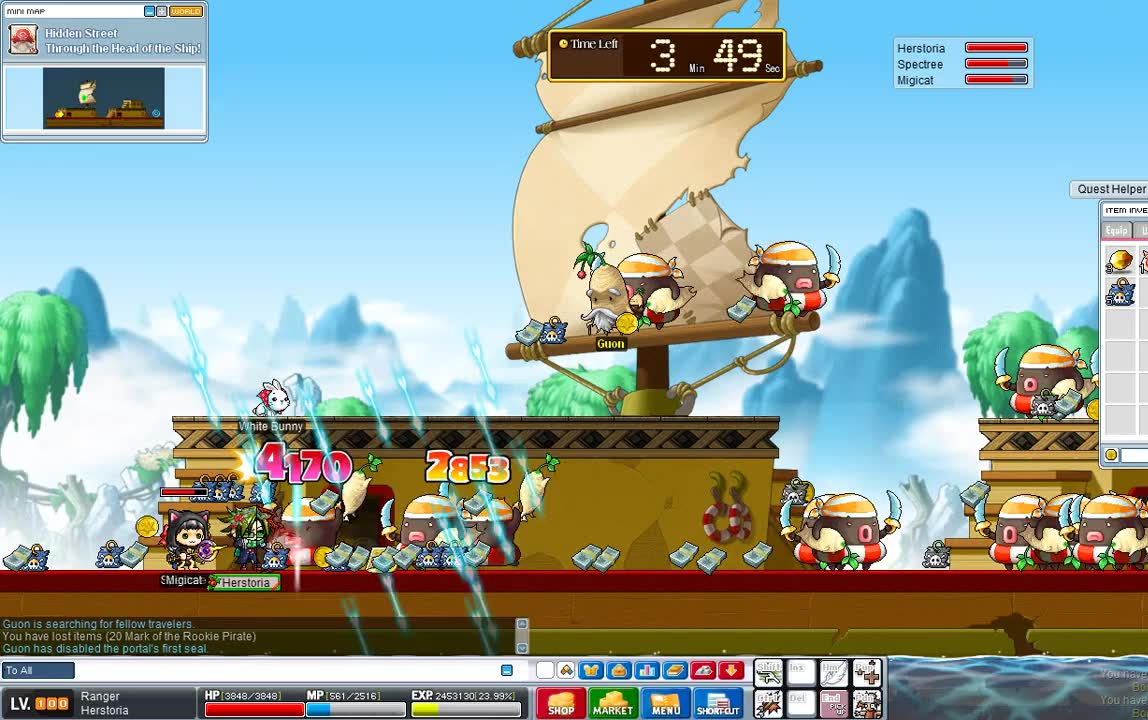 【冒险岛/怀旧】三开单刷海盗组队任务