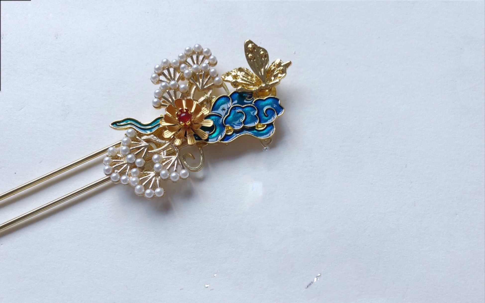 寻梦手工作坊原创自制烧蓝发簪