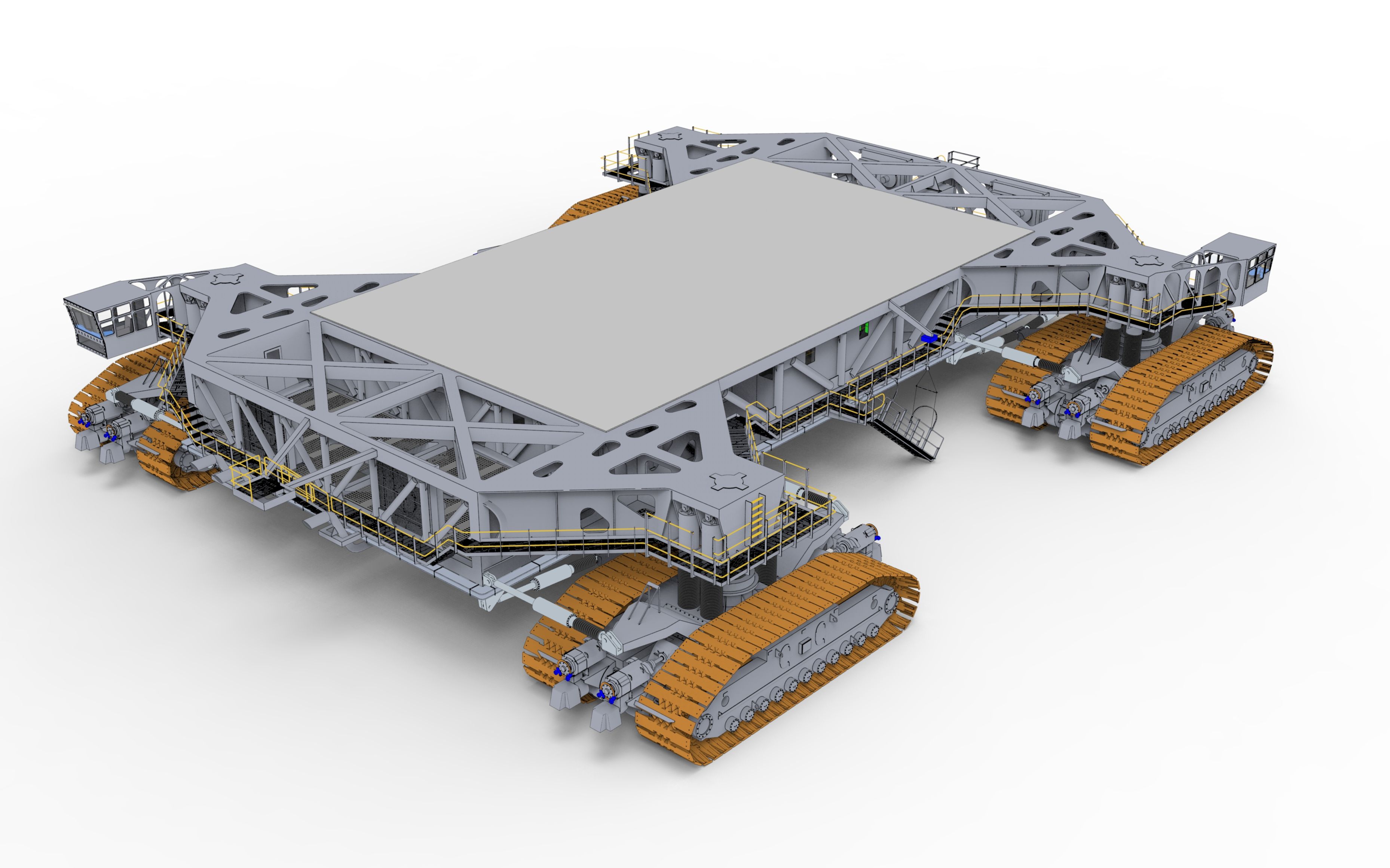 nasa爬行者火箭运输车3d模型,犀牛建模keyshot渲染