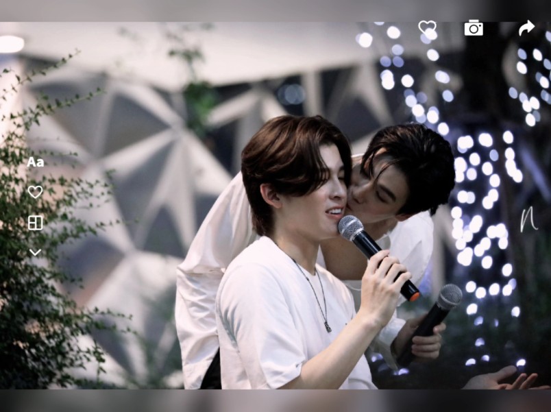 【pondphuwin】在现实里普明都亲小面包了#泰腐我们we are#双男主相爱