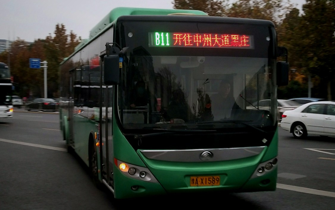 郑州公交pov公交早班车b11路黄岗寺方向全程前排摄录