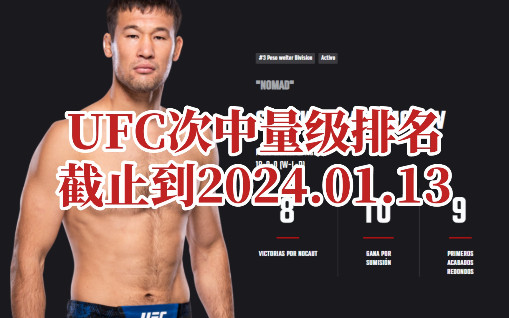 UFC次中量级排名,截止到2024.01.13,我国选手李景亮所在的量级哔哩哔哩bilibili