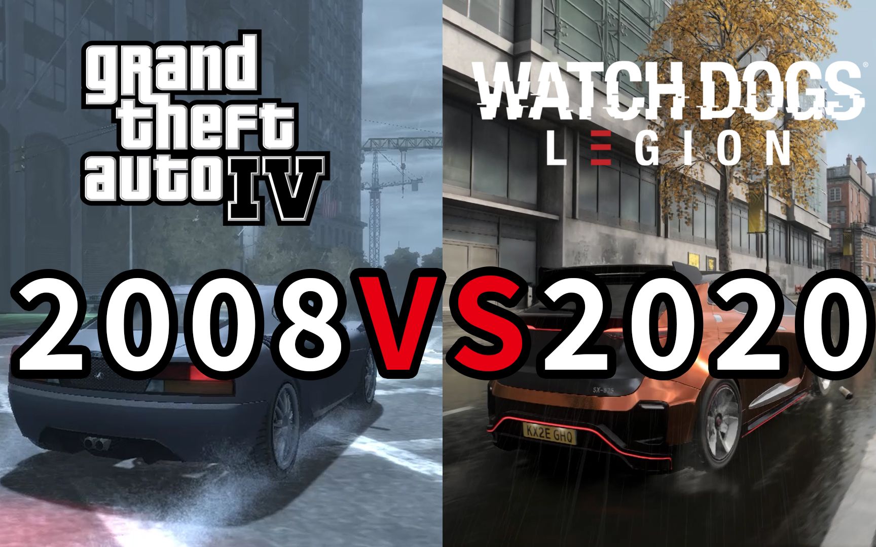 [图]【GTA4】VS【看门狗3:军团】游戏细节对比 2008 VS 2020 最高画质4K60帧