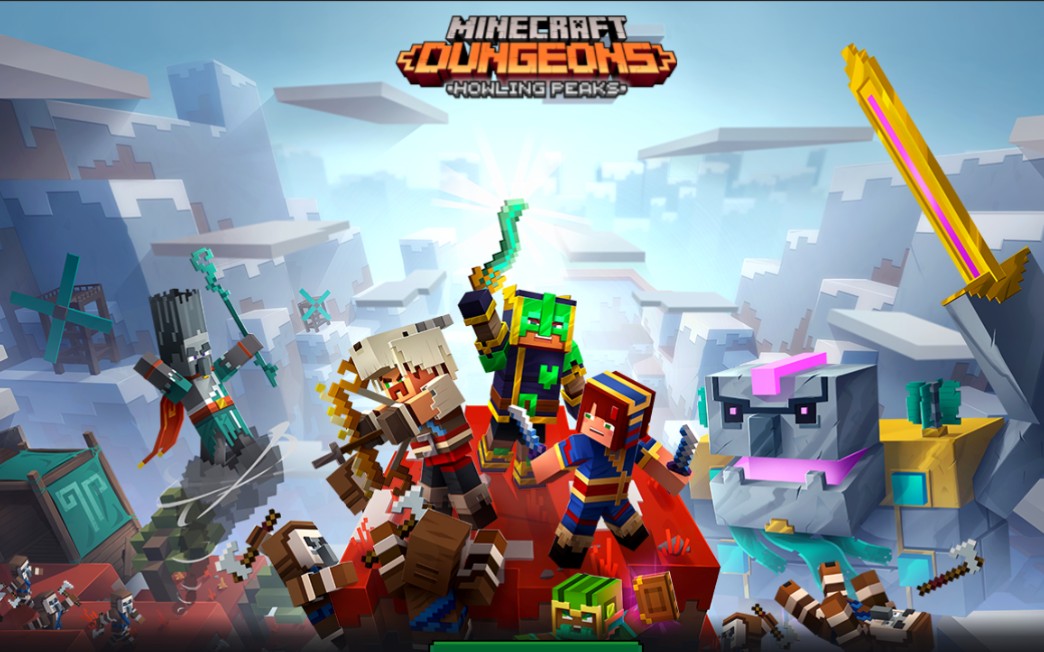 minecraft dungeons《我的世界地下城》岛屿之地 怒号山峰 末日  狂风