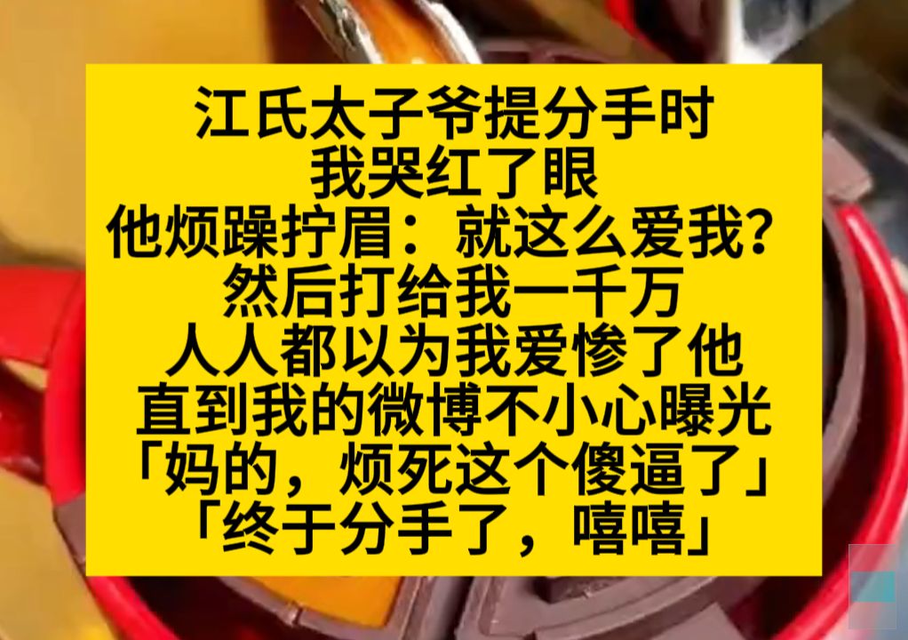 江氏太子爷提分手时,我哭红了眼,他:就这么爱我?小说推荐哔哩哔哩bilibili