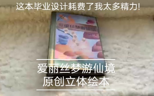 毕业设计原创立体绘本《爱丽丝梦游仙境》从原创插画到打印厂打印再到亲手制作装订一个视觉传达毕业生的毕业设计是什么样子的?哔哩哔哩bilibili